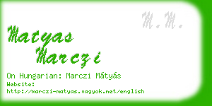 matyas marczi business card